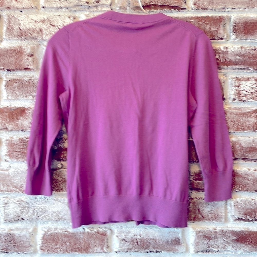 J. Crew berry Cotton Cardigan - Picture 3 of 3